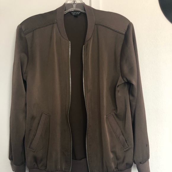 Olive Green Topshop Bomber - Picture 1 of 3